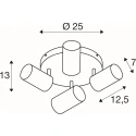 SLV Wand- en plafondarmatuur ASTO TUBE SMART SET CW quad GU10 Set van 1 GU10 IP20, wit dimbaar