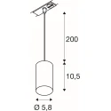 1-fase pendelarmatuur PENDELLEUCHTE ENOLA 2.0 M SMART SET 1PH PD GU10 TW Set van 1, Tunable White, ZigBee aanstuurbaar