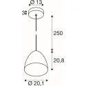 pendant luminaire PARA CONE 20 SMART SET E27 RGBW set of 1, RGBW, with lamp socket E27 IP20, dimmable