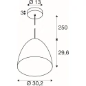 pendant luminaire PARA CONE 30 SMART SET E27 RGBW set of 1, RGBW, with lamp socket E27 IP20, dimmable