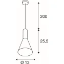 SLV pendant luminaire PHELIA 10 SMART SET PD E27 RGBW set of 1, RGBW, with lamp socket E27 IP20, gold, black dimmable