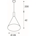 SLV Pendelarmatuur PHELIA 30 SMART SET PD E27 RGBW Ø 28CM Set van 1, RGBW, met Lamphouder E27 IP20, goud, zwart dimbaar