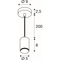 SLV pendant luminaire LALU® SMART SET PD E27 RGBW set of 1, RGBW, with lamp socket E27 IP20, bronze, black matt dimmable