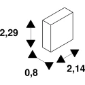 SLV Eindkap LEDSTRIP SURFACE M