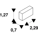 SLV Eindkap LEDSTRIP SURFACE FLAT M
