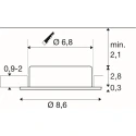 recessed downlight UNIVERSAL DOWNLIGHT SLIM PHASE IP50/IP65, black dimmable