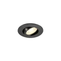 SLV recessed downlight UNIVERSAL DOWNLIGHT SLIM PHASE IP50/IP65, black dimmable