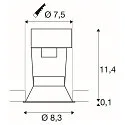 Plafondinbouwarmatuur HORN GU10 rond GU10, zwart