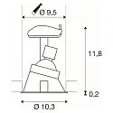 SLV Inbouwarmatuur HORN-A GU10 GU10 IP21, wit