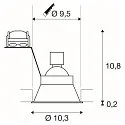 SLV Inbouwarmatuur HORN-O GU10 GU10 IP21, wit