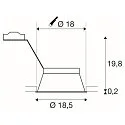 Inbouwarmatuur HORN-T QPAR111 GU10, zwart max. 75W