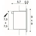 Inbouwarmatuur FRAME BASIC LED, wit 1W 90lm 3000K CRI >80