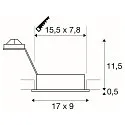 SLV Inbouwarmatuur NEW TRIA II GU10 GU10, zwart 100W