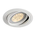 SLV Recessed spot NEW TRIA ES111 1, GU10, 230V, round, incl. leaf springs, white