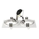 SLV Ceiling recessed spot NEW TRIA ES111 2 SQUARE, 2xGU10, 230V, incl. Clip springs, white