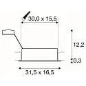 SLV Ceiling recessed spot NEW TRIA ES111 2 SQUARE, 2xGU10, 230V, incl. Clip springs, white