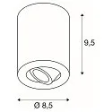 SLV Plafondinbouwarmatuur TRILEDO ROUND LED rond IP20, wit