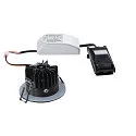 SLV LED Ceiling recessed luminaire PATTA-I, round, 12W, COB LED, 38°, 3000K, IP65, incl. Driver, black