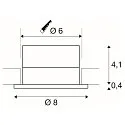 SLV LED Ceiling recessed luminaire PATTA-I, round, 12W, COB LED, 38°, 3000K, IP65, incl. Driver, black