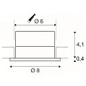 SLV LED Ceiling recessed luminaire PATTA-I, round, 12W, COB LED, 38°, 3000K, IP65, incl. Driver, white