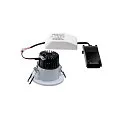 SLV LED Ceiling recessed luminaire PATTA-F, round, 12W, COB LED, 38°, 3000K, IP65, incl. Driver, white