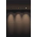 SLV Inbouwarmatuur H-LIGHT 1 LED incl. chauffeur, zwart mat dimbaar 11,5W 265lm 2700K 20° 20° CRI 80