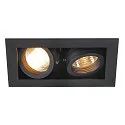 Plafondinbouwarmatuur KADUX 2 GU10 GU10, zwart