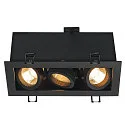 SLV Plafondinbouwarmatuur KADUX 3 GU10 GU10, zwart