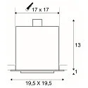 Plafondinbouwarmatuur KADUX 1 ES111 GU10, zwart