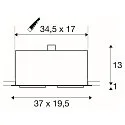Plafondinbouwarmatuur KADUX 2 ES111 GU10, zwart