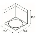 Ceiling spot KARDAMOD SURFACE SQUARE ES111 Single, square, GU10, white