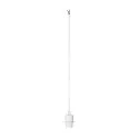 Pendant luminaire FENDA E27 Pendant cable with open cable, canopy excl., shade excl., white