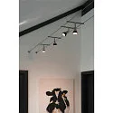 SLV Touw lamp SYROS QR-C51 draaibaar, roteerbaar GU5.3, zwart dimbaar