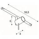 SLV Touw lamp SYROS QR-C51 draaibaar, roteerbaar GU5.3, zwart dimbaar