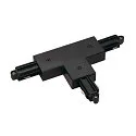 1-fase T-connector opbouwversie, aarde rechts, zwart