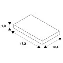 SLV 1-fase T-connector opbouwversie, aarde rechts, wit