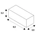 1-Phase track adapter incl. strain relief, white