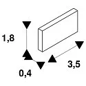 SLV 1-fase eindkap 2 stuks, opbouwversie, zilvergrijs