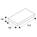 SLV 1-fase X-connector opbouwversie, zwart