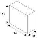 SLV 1-fase adapter elektrisch, zilvergrijs