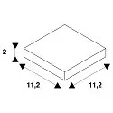 SLV 1-fase hoekconnector ingebouwde versie, beschermingsgeleider buiten, wit