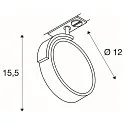 1-fase spot KALU TRACK QPAR111 Incl. 1-Fase Adapter, cardanisch draaien, met Lamphouder GU10 IP20, wit