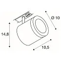 SLV 1-fase spot ENOLA C Incl. 1-fase adapter IP20, wit 