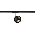 1-Phase Spot LIGHT EYE GU10 Spot, GU10, incl. 1-Phase-adaptor, black/chrome
