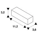 Eutrac Feed-In for 3-Phase High voltage Track Earth left, Feed-In 1, silver grey