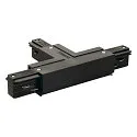 3-fase T-connector EUTRAC aarde links, aarde binnen, zwart