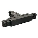 3-fase T-connector EUTRAC aarde rechts, aarde links, zwart