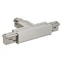 3-fase T-connector EUTRAC aarde rechts, aarde links, zilver