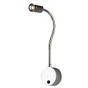 SLV Display-armatuur DIO FLEX PLATE met schakelaar, met flexibele arm IP 20, chroom