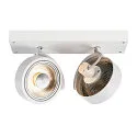 SLV Wand- en plafondarmatuur KALU CW DOUBLE QPAR111 2-vlams, cardanisch draaien, met Lamphouder GU10 IP20, wit